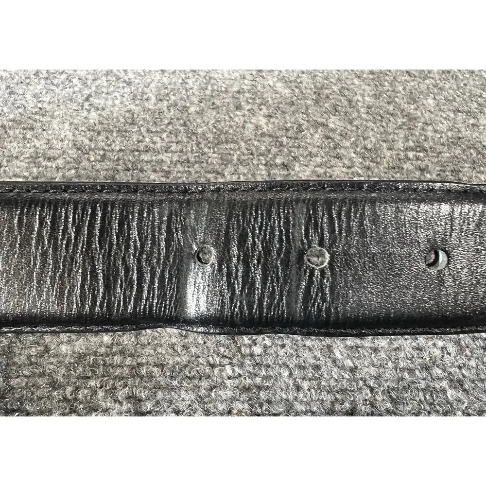 Marwell Black Leather Belt Automatic Buckle Adjustable Belt Size 44